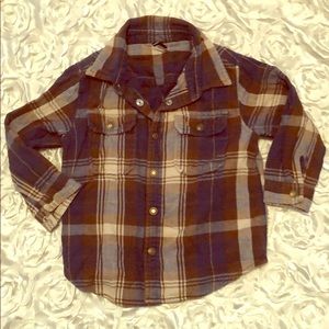Snap button baby gap flannel 4t